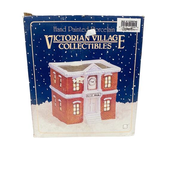Victorian Village Collectibles Hand Painted Porcelain City Hall - Picture 9 of 11
